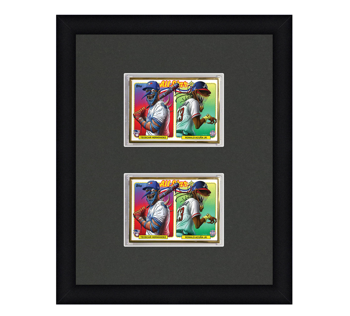 Framed Card Display - 2 Openings for the UltraPro or BCW 1Touch Magnetic Case (35pt)
