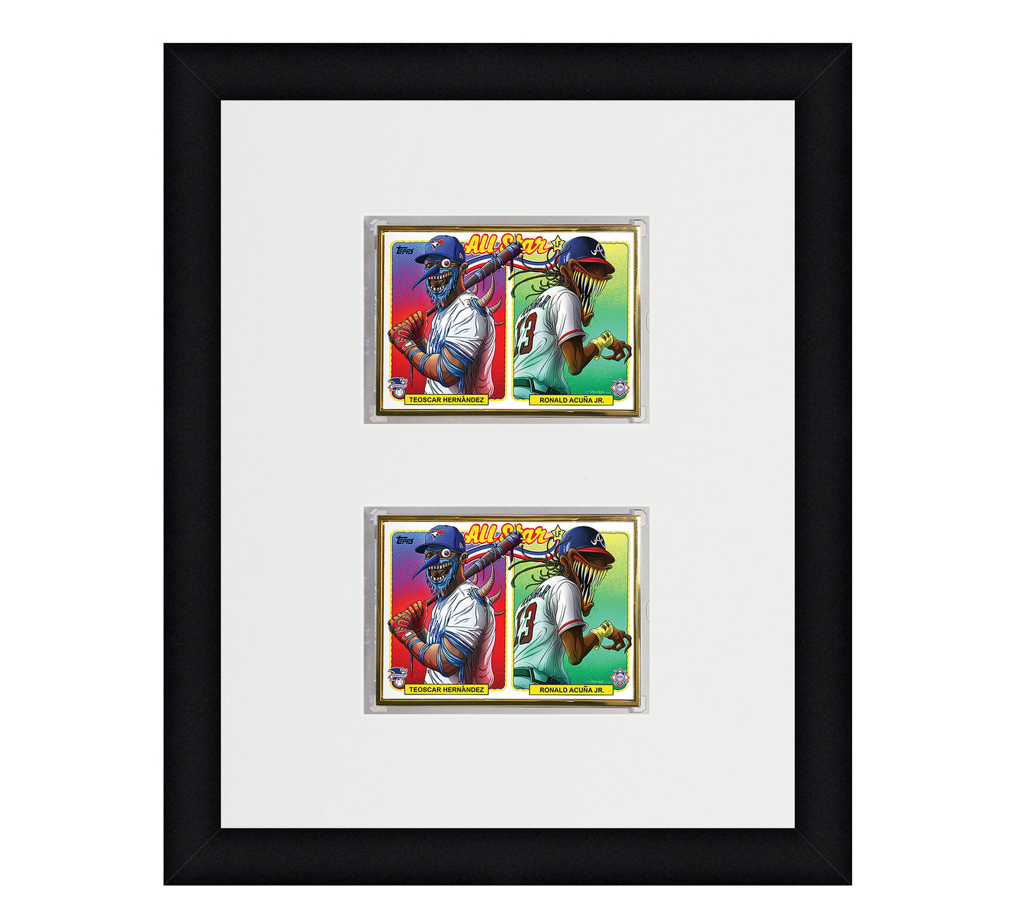 Framed Card Display - 2 Openings for the UltraPro or BCW 1Touch Magnetic Case (35pt)