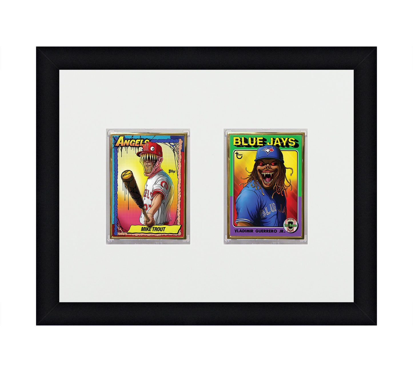 Framed Card Display - 2 Openings for the UltraPro or BCW 1Touch Magnetic Case (35pt)
