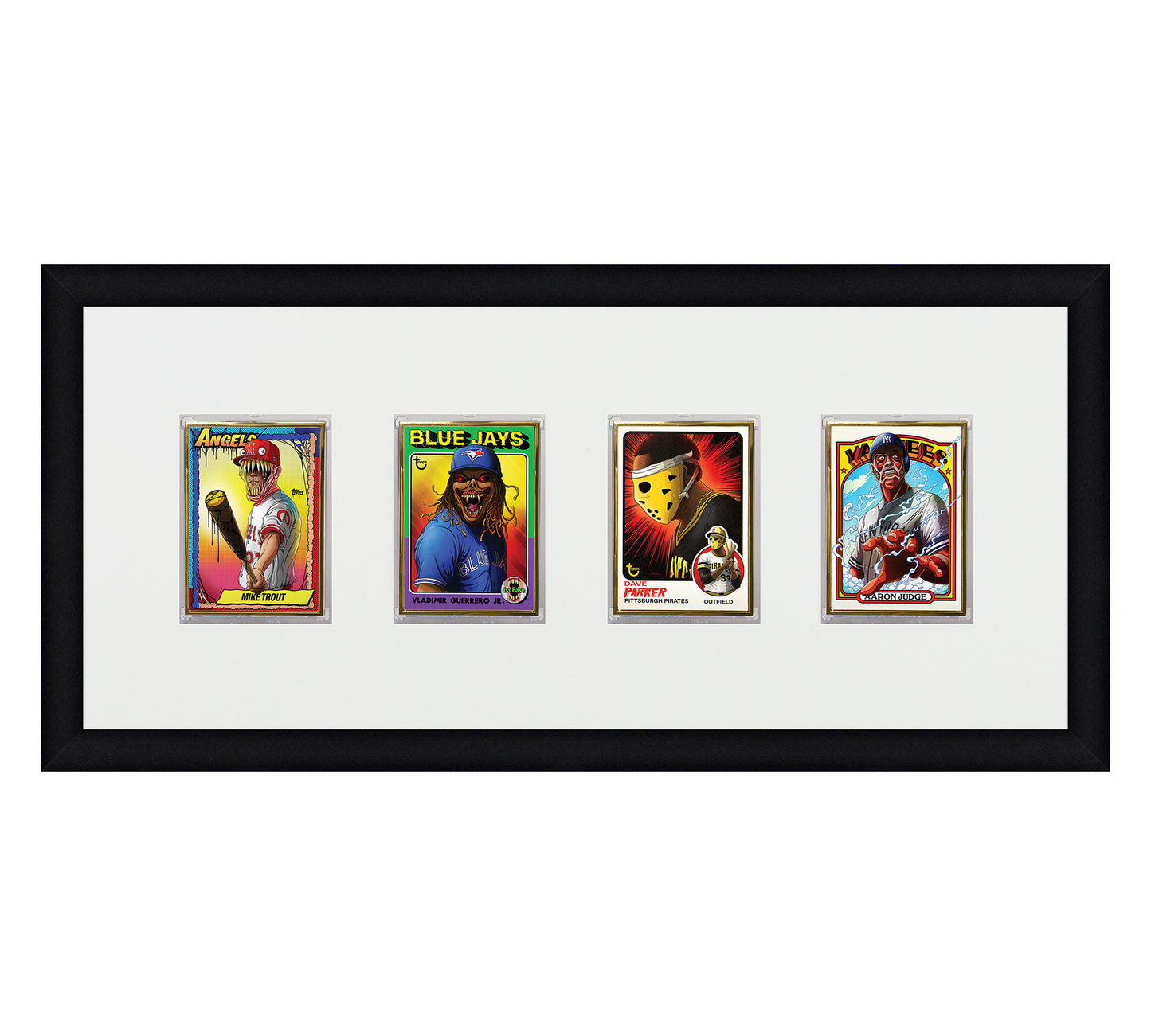 Framed Card Display - 4 Openings for the UltraPro or BCW 1Touch Magnetic Case (35pt)