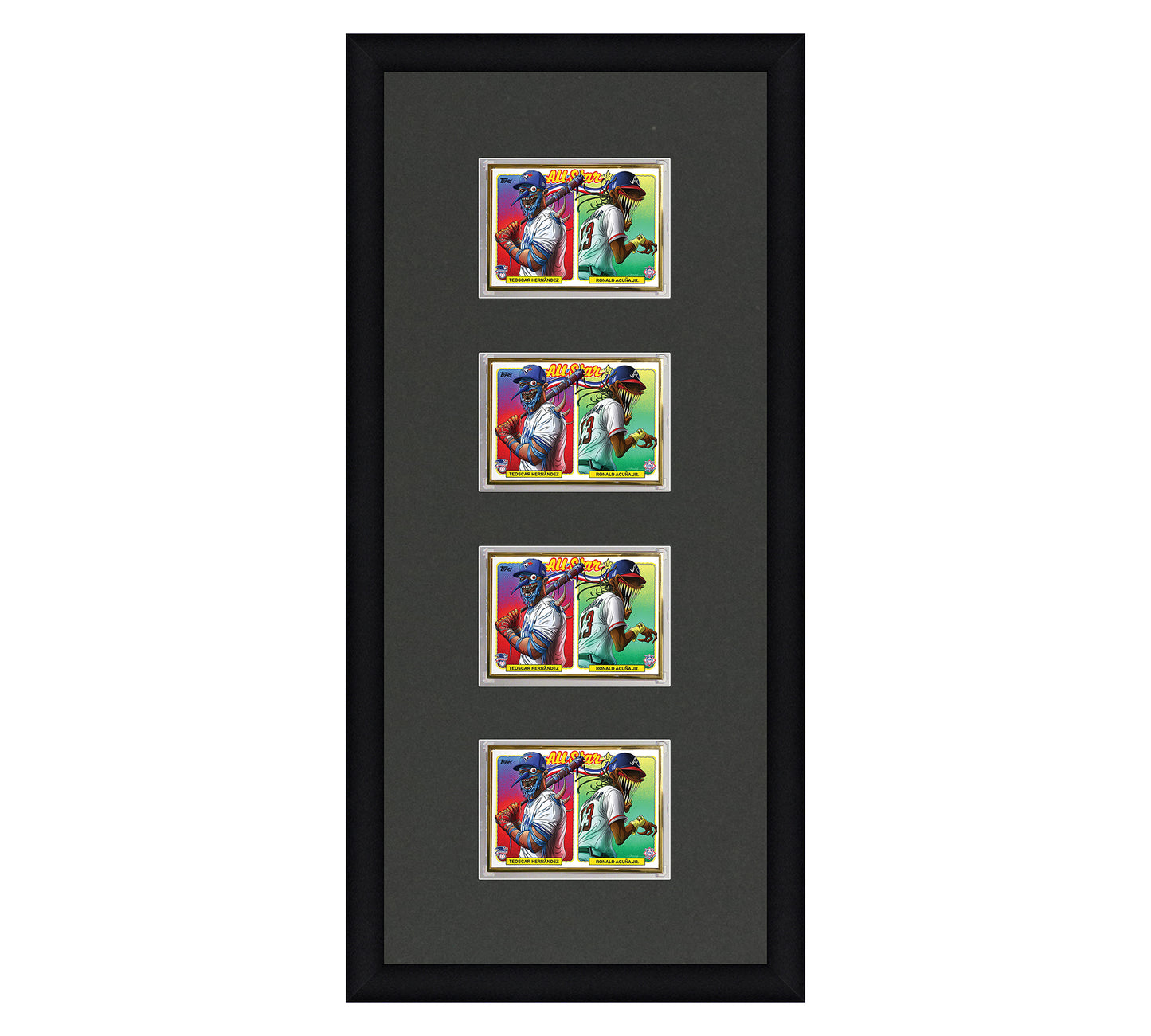Framed Card Display - 4 Openings for the UltraPro or BCW 1Touch Magnetic Case (35pt)