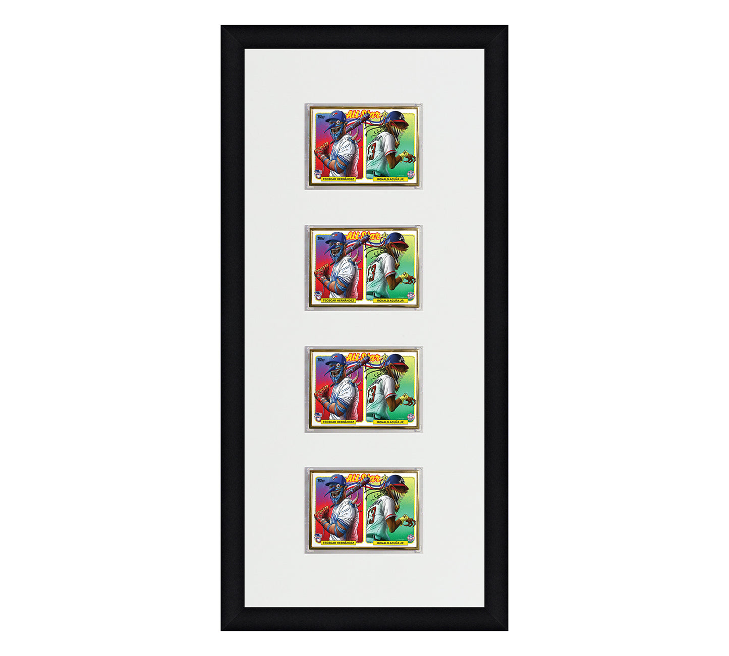 Framed Card Display - 4 Openings for the UltraPro or BCW 1Touch Magnetic Case (35pt)