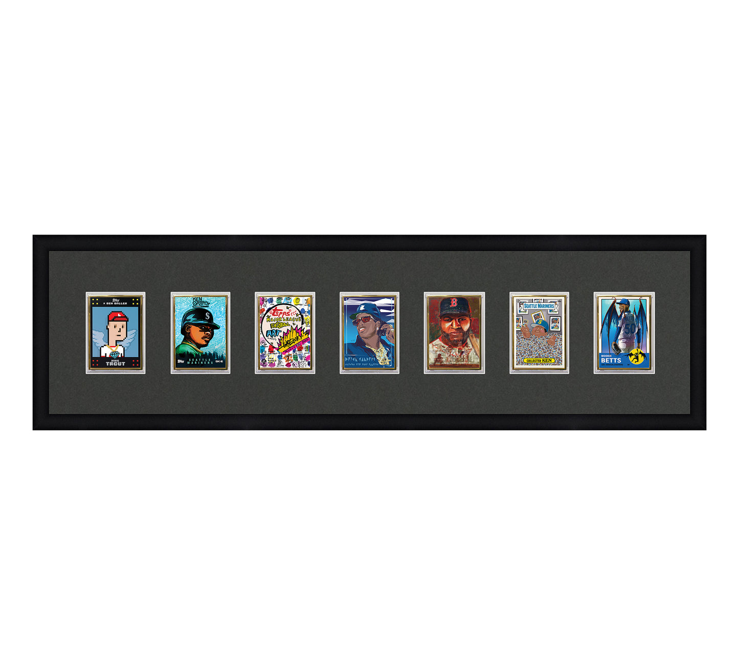 Framed Card Display - 7 Openings for the UltraPro or BCW 1Touch Magnetic Case (35pt)