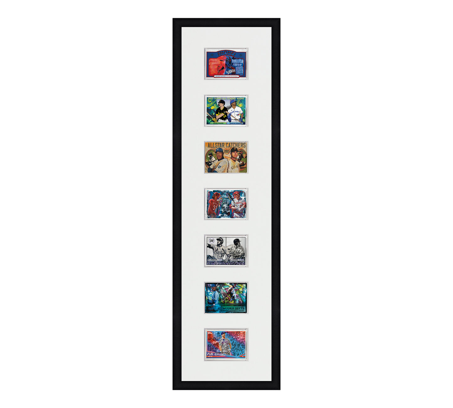 Framed Card Display - 7 Openings for the UltraPro or BCW 1Touch Magnetic Case (35pt)