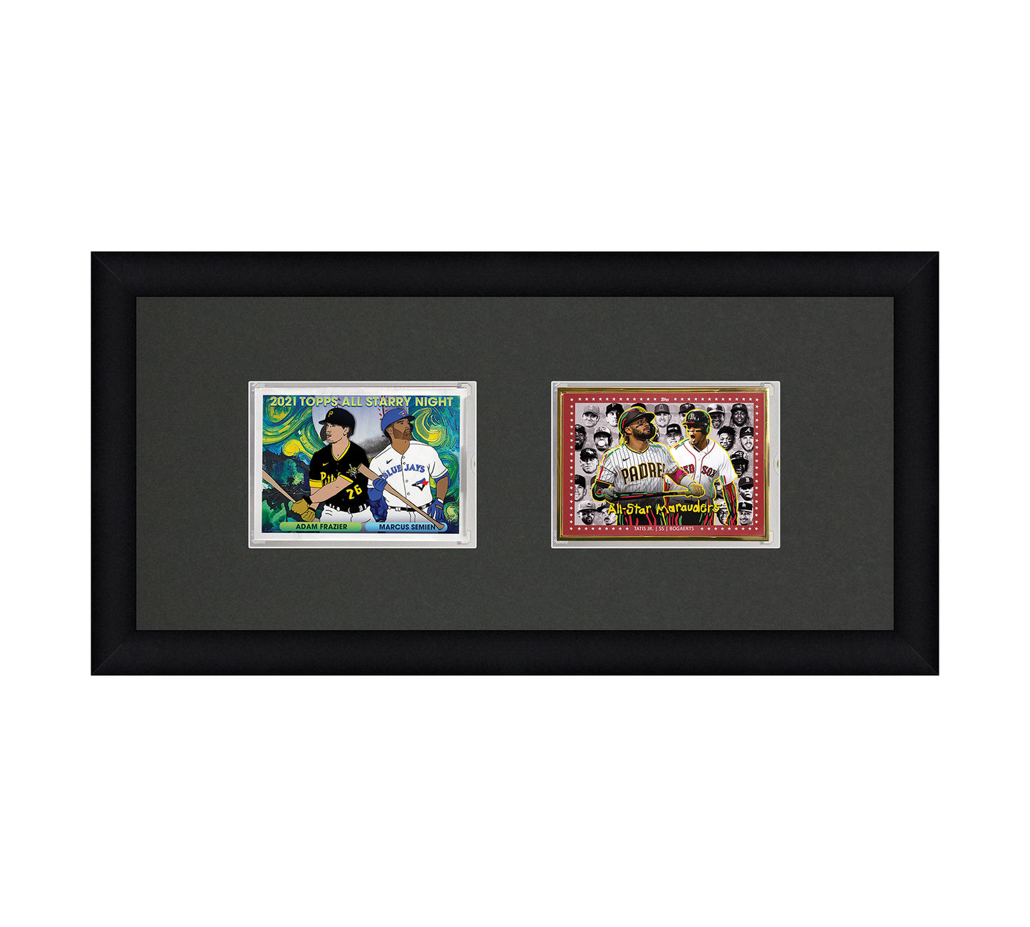 Framed Card Display - 2 Opening for the UltraPro or BCW 1Touch Magnetic Case (35pt)