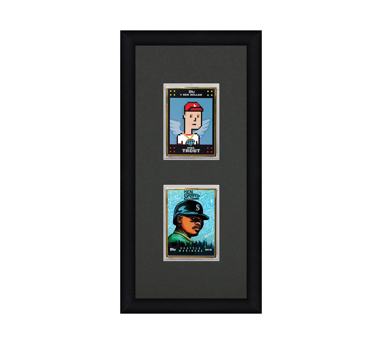 Framed Card Display - 2 Opening for the UltraPro or BCW 1Touch Magnetic Case (35pt)