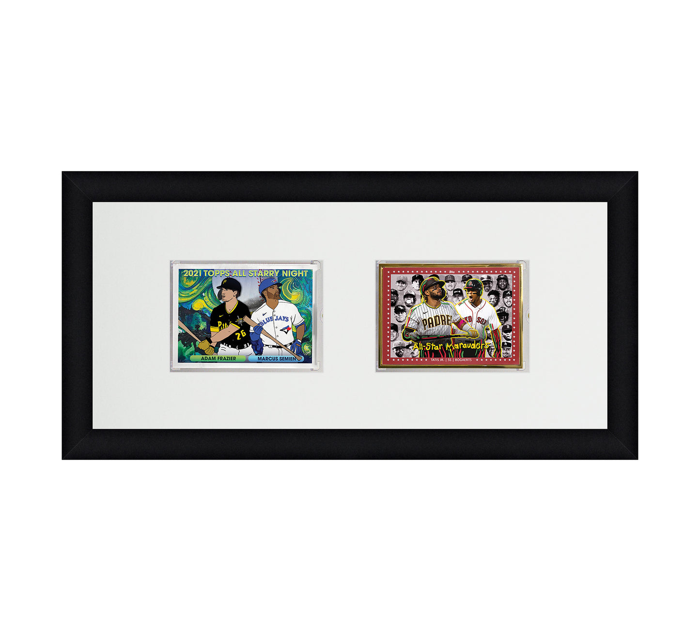Framed Card Display - 2 Opening for the UltraPro or BCW 1Touch Magnetic Case (35pt)