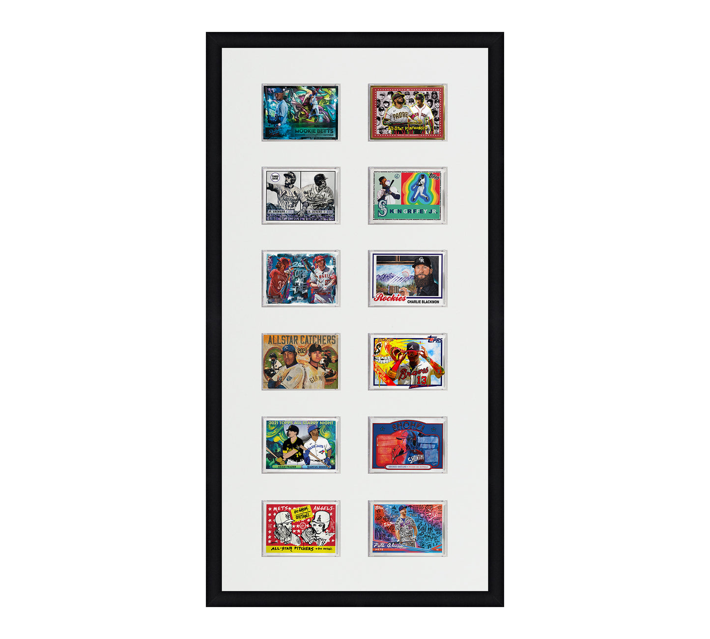 Framed Card Display - 12 Opening for the UltraPro or BCW 1Touch Magnetic Case (35pt)