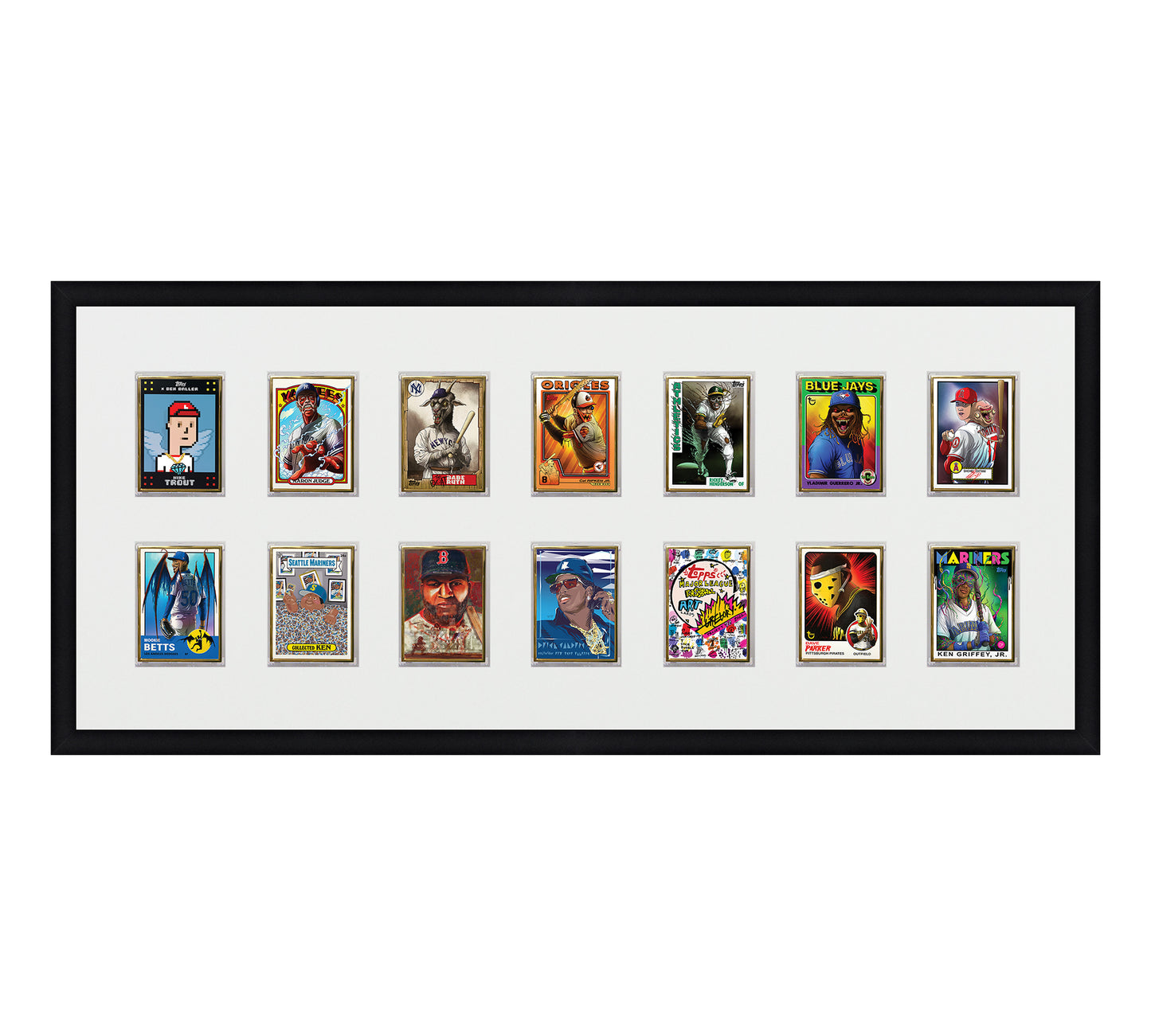 Framed Card Display - 14 Opening for the UltraPro or BCW 1Touch Magnetic Case (35pt)