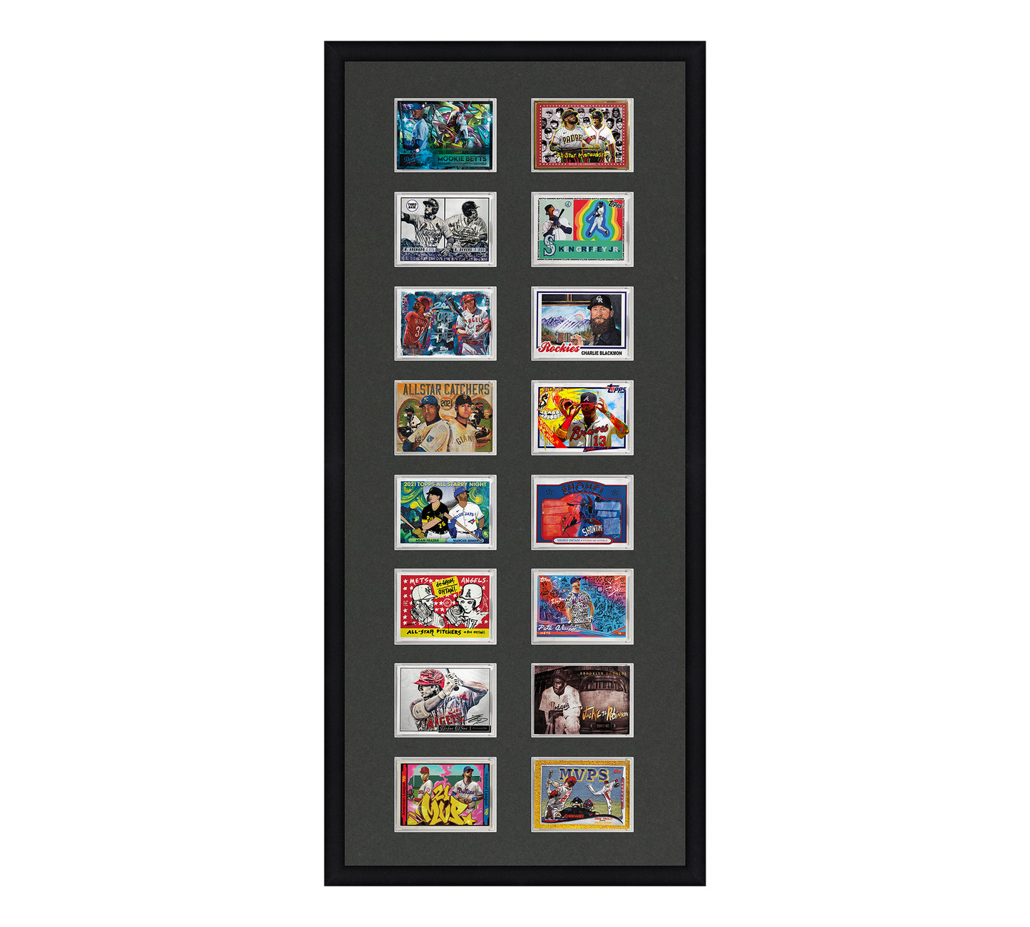 Framed Card Display - 16 Opening for the UltraPro or BCW 1Touch Magnetic Case (35pt)
