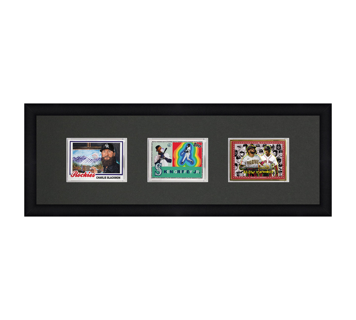 Framed Card Display - 3 Opening for the UltraPro or BCW 1Touch Magnetic Case (35pt)