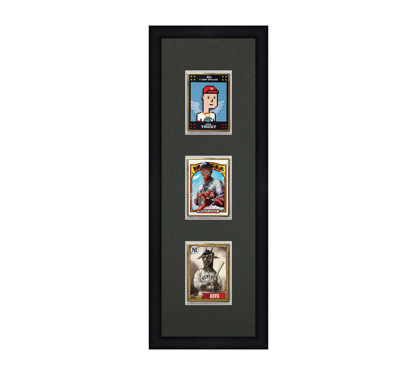 Framed Card Display - 3 Opening for the UltraPro or BCW 1Touch Magnetic Case (35pt)