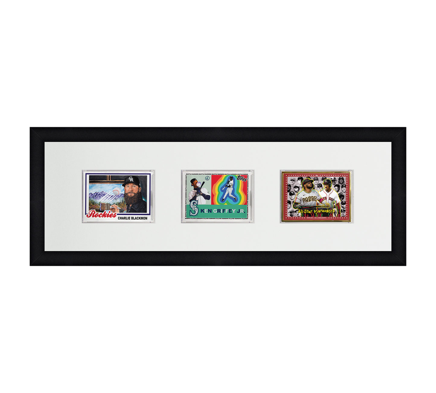Framed Card Display - 3 Opening for the UltraPro or BCW 1Touch Magnetic Case (35pt)