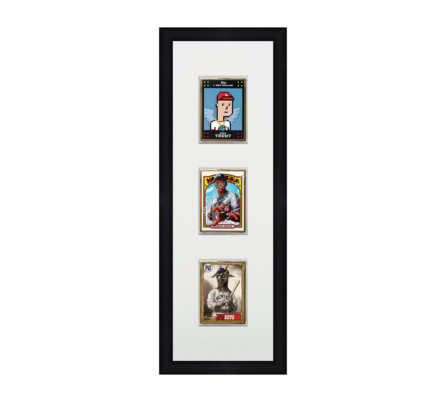Framed Card Display - 3 Opening for the UltraPro or BCW 1Touch Magnetic Case (35pt)