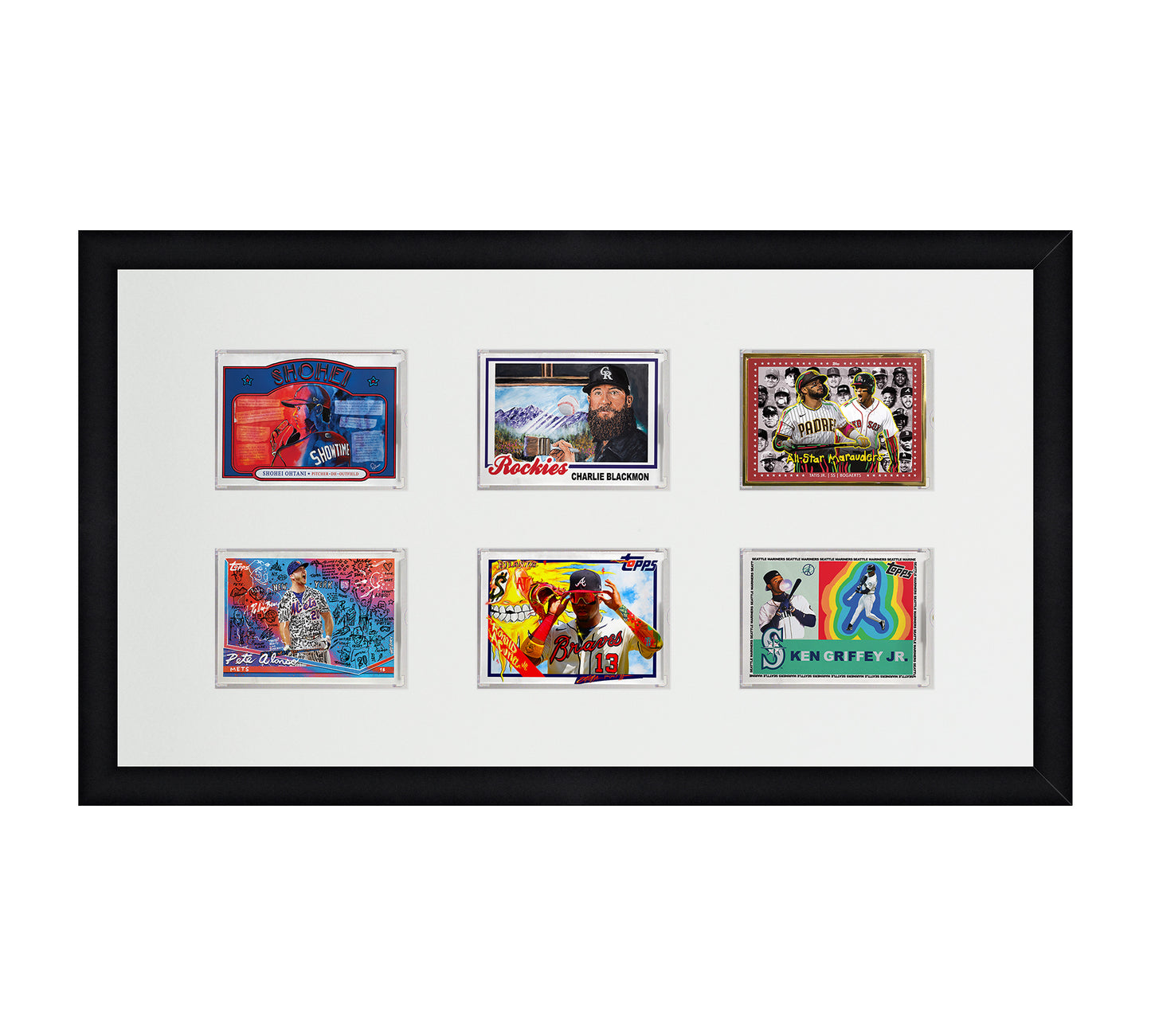 Framed Card Display - 6 Opening for the UltraPro or BCW 1Touch Magnetic Case (35pt)