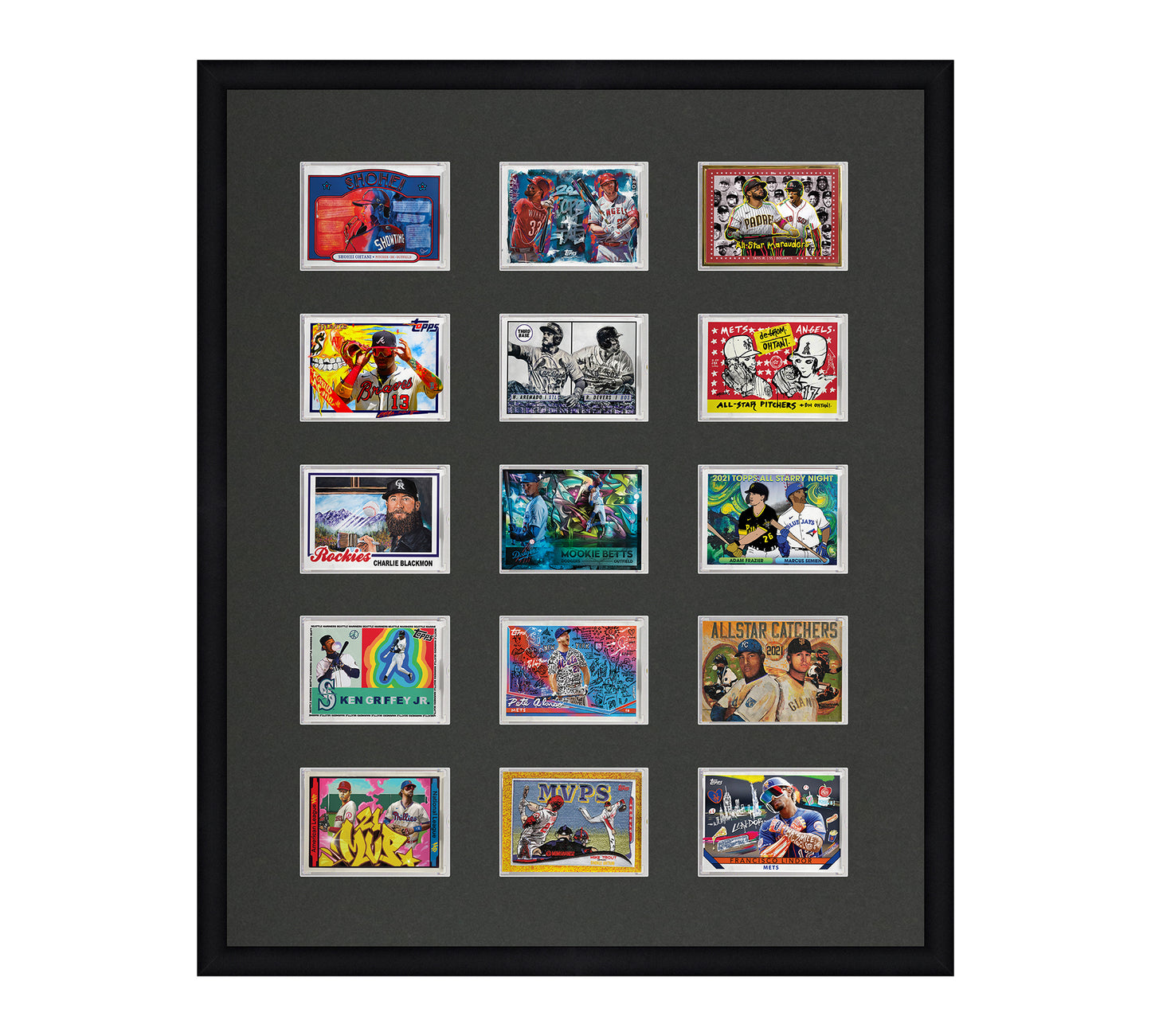 Framed Card Display - 15 Opening for the UltraPro or BCW 1Touch Magnetic Case (35pt)