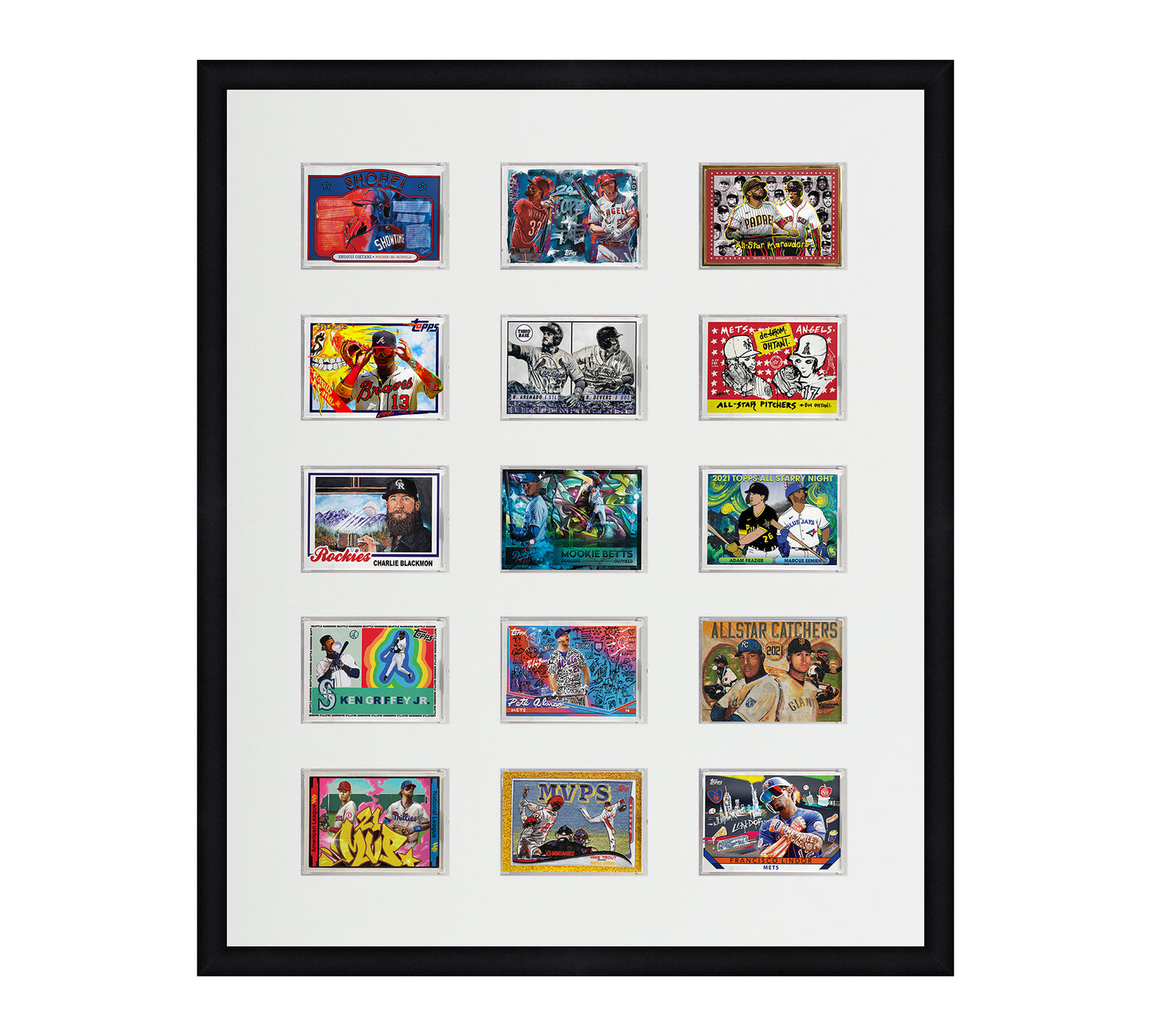 Framed Card Display - 15 Opening for the UltraPro or BCW 1Touch Magnetic Case (35pt)
