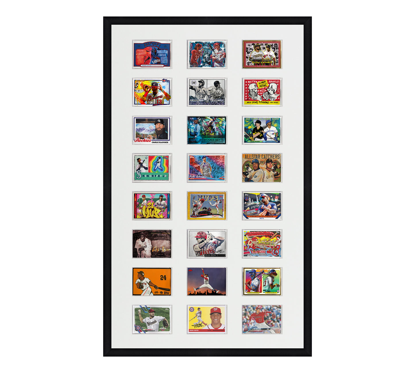 Framed Card Display - 24 Opening for the UltraPro or BCW 1Touch Magnetic Case (35pt)