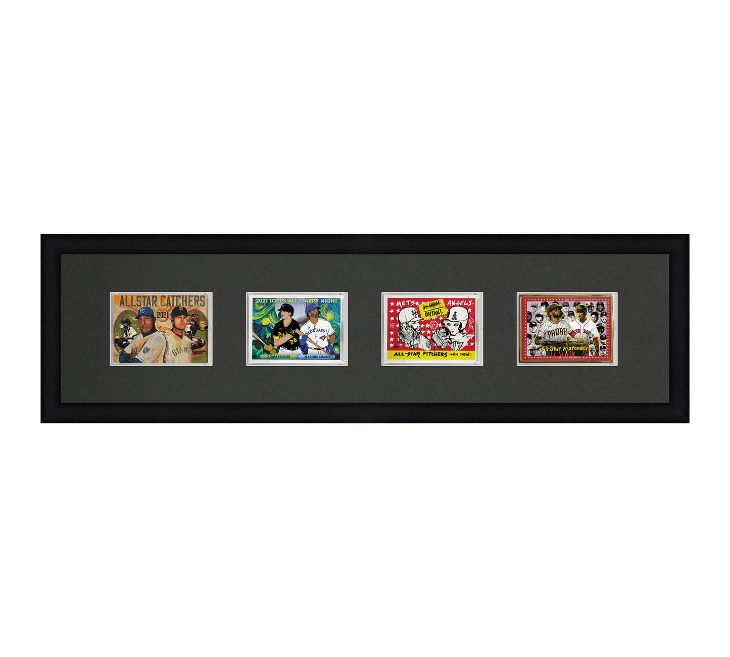 Framed Card Display - 4 Opening for the UltraPro or BCW 1Touch Magnetic Case (35pt)