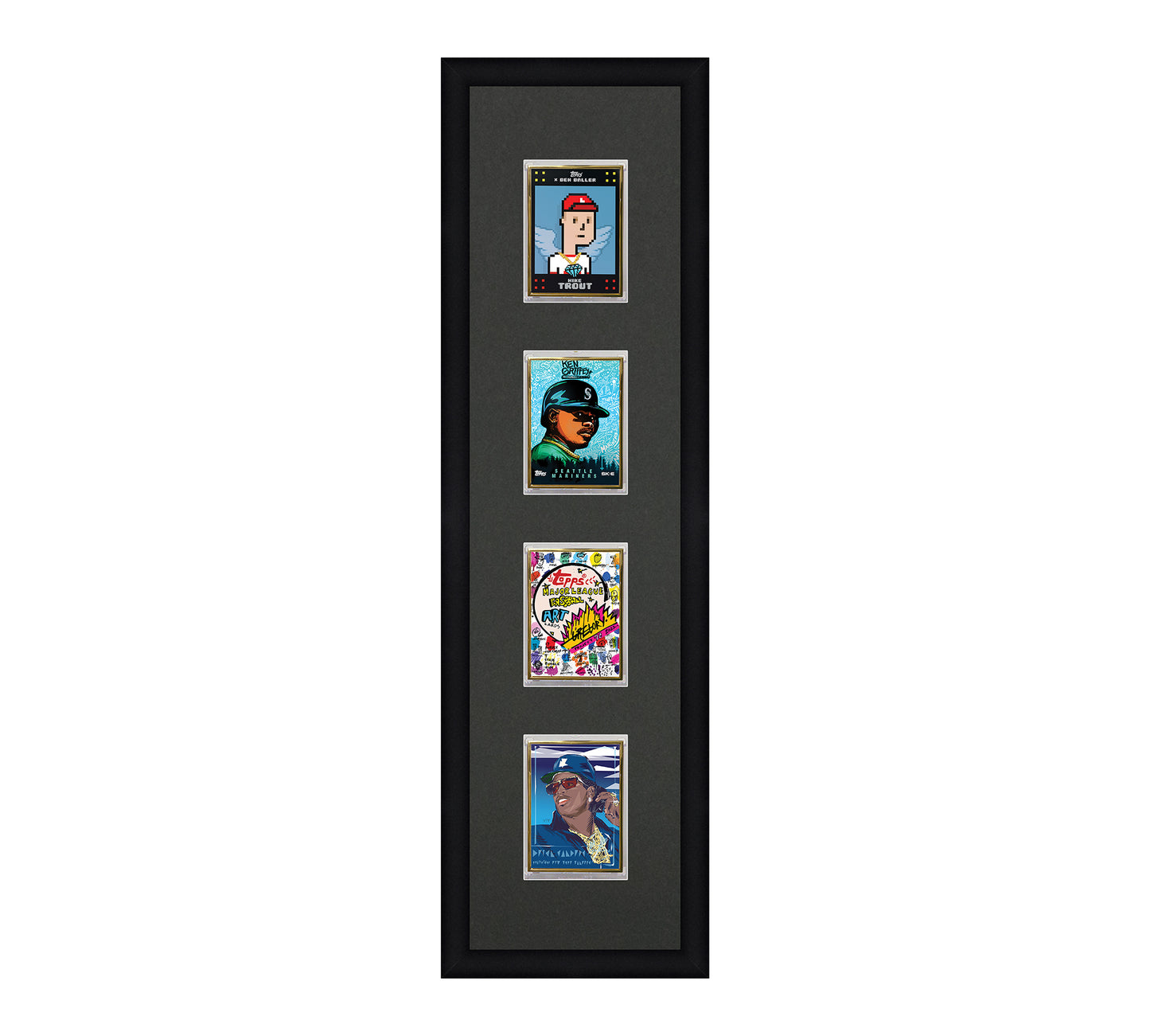 Framed Card Display - 4 Opening for the UltraPro or BCW 1Touch Magnetic Case (35pt)