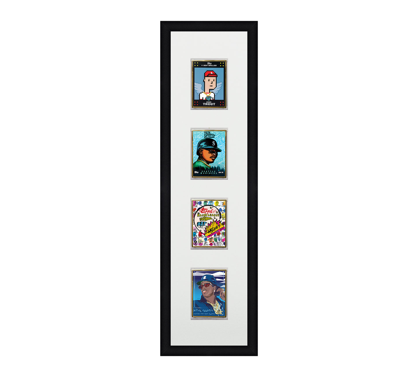 Framed Card Display - 4 Opening for the UltraPro or BCW 1Touch Magnetic Case (35pt)