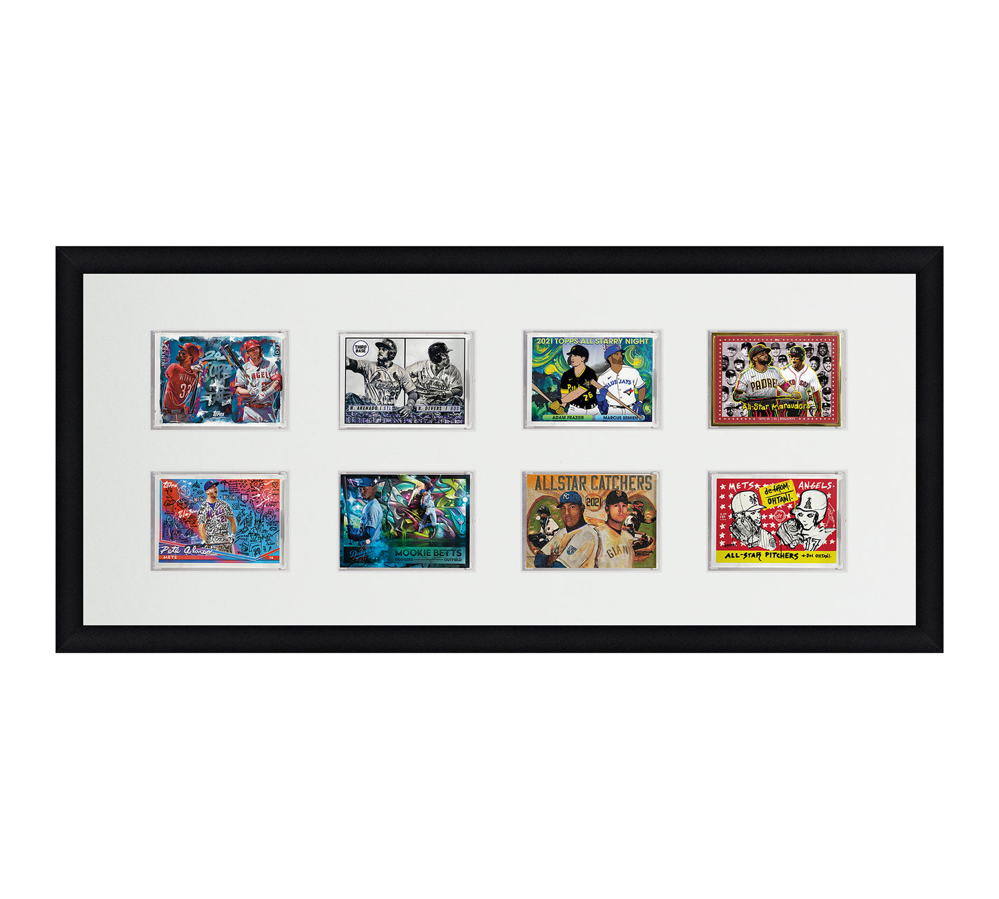 Framed Card Display - 8 Openings for the UltraPro or BCW 1Touch Magnetic Case (35pt)