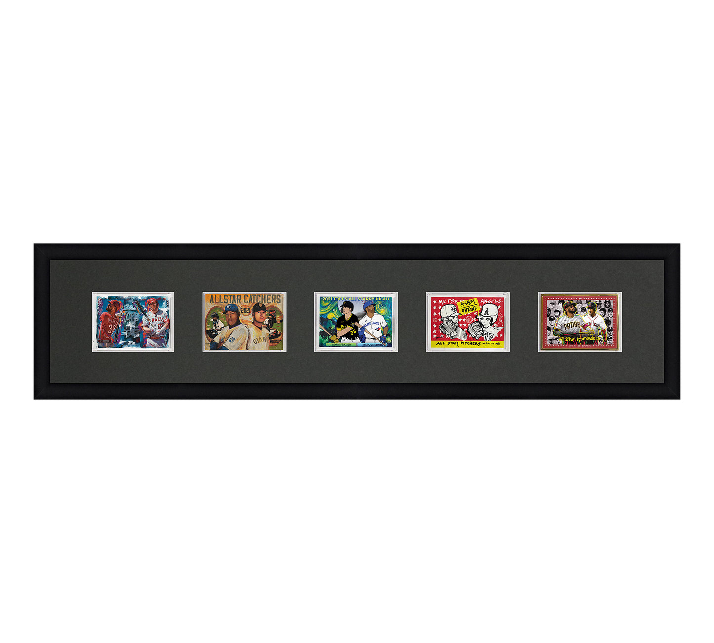 Framed Card Display - 5 Opening for the UltraPro or BCW 1Touch Magnetic Case (35pt)