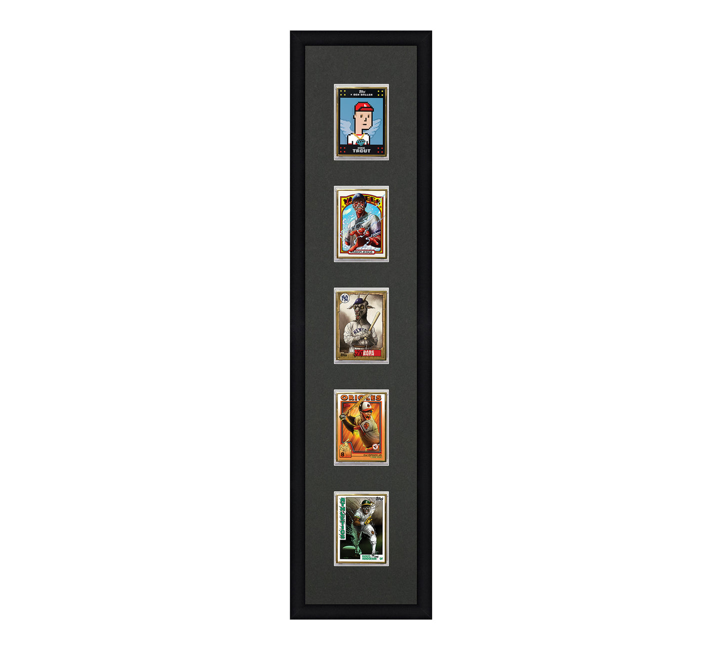 Framed Card Display - 5 Opening for the UltraPro or BCW 1Touch Magnetic Case (35pt)