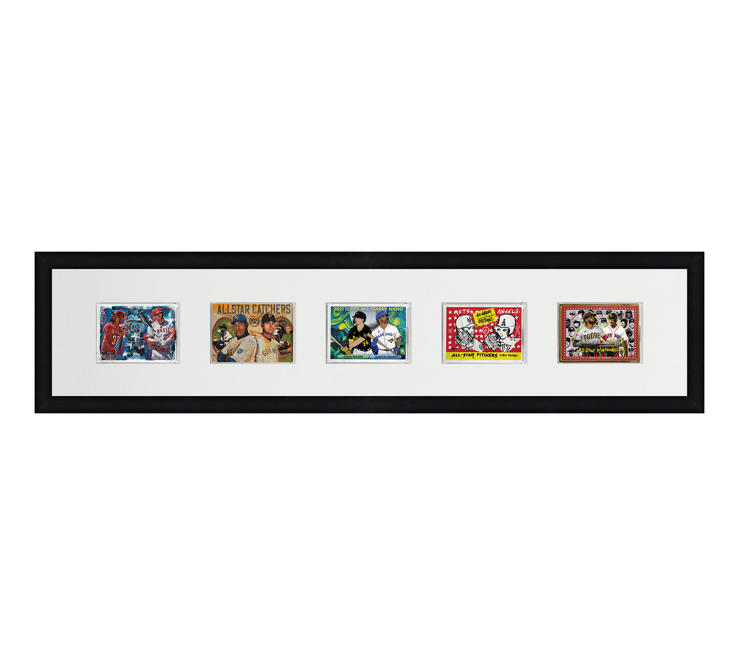 Framed Card Display - 5 Opening for the UltraPro or BCW 1Touch Magnetic Case (35pt)
