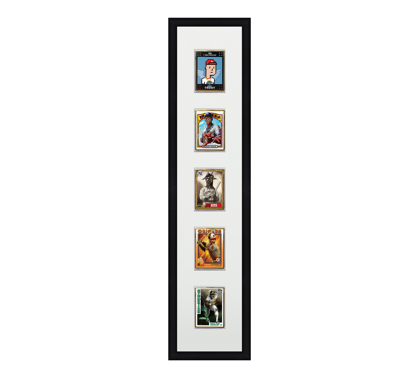 Framed Card Display - 5 Opening for the UltraPro or BCW 1Touch Magnetic Case (35pt)
