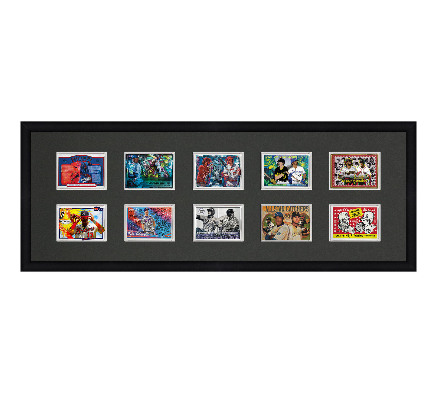 Framed Card Display - 10 Opening for the UltraPro or BCW 1Touch Magnetic Case (35pt)