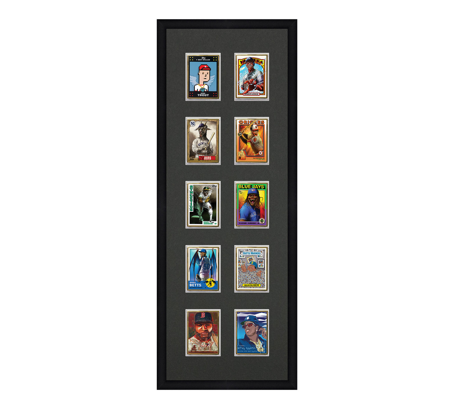 Framed Card Display - 10 Opening for the UltraPro or BCW 1Touch Magnetic Case (35pt)