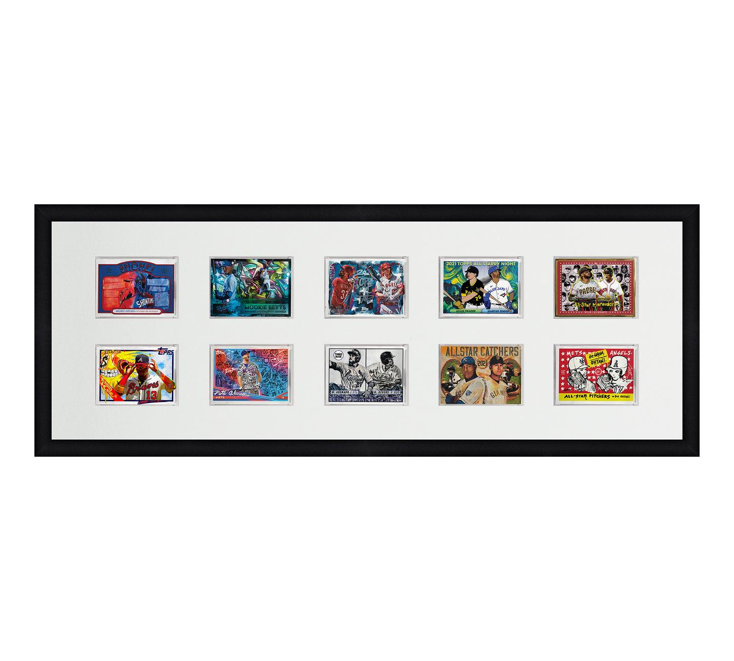 Framed Card Display - 10 Opening for the UltraPro or BCW 1Touch Magnetic Case (35pt)