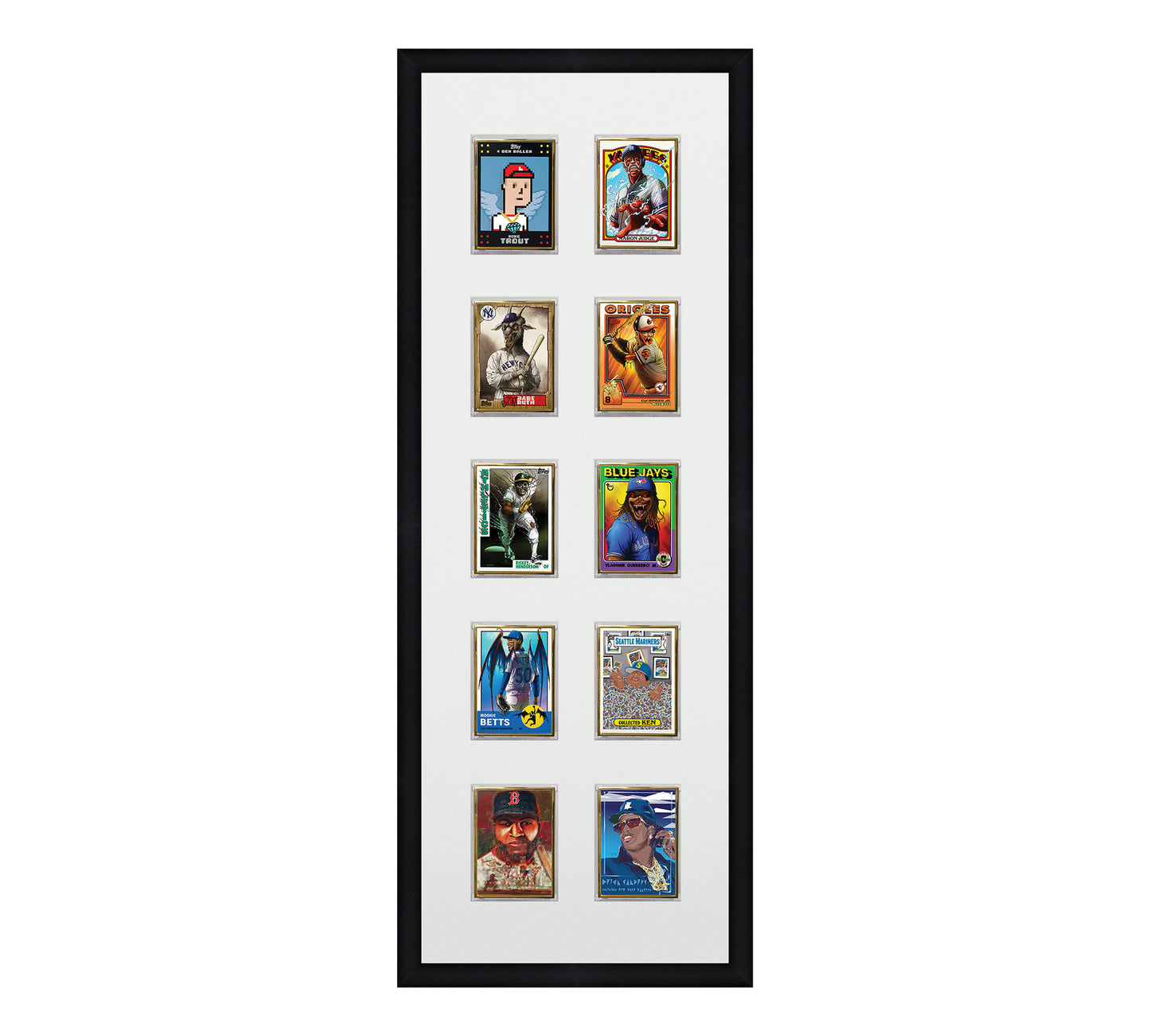 Framed Card Display - 10 Opening for the UltraPro or BCW 1Touch Magnetic Case (35pt)