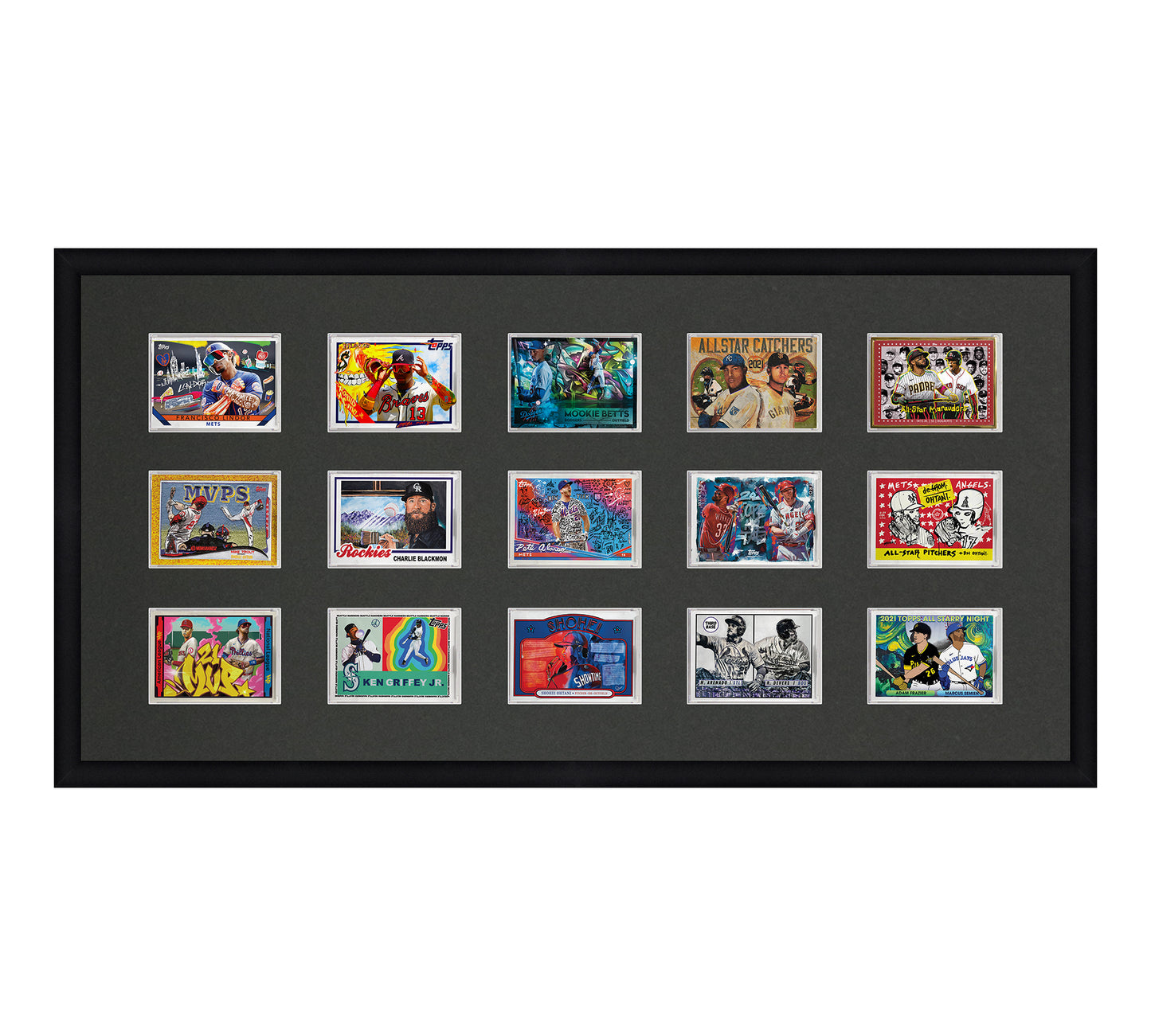 Framed Card Display - 15 Opening for the UltraPro or BCW 1Touch Magnetic Case (35pt)