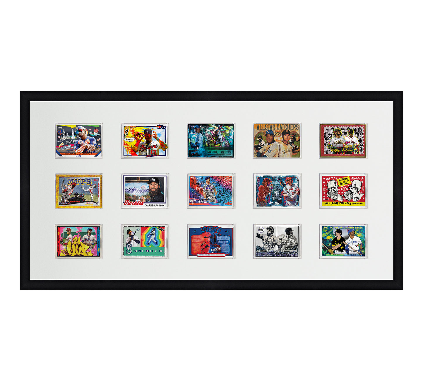 Framed Card Display - 15 Opening for the UltraPro or BCW 1Touch Magnetic Case (35pt)