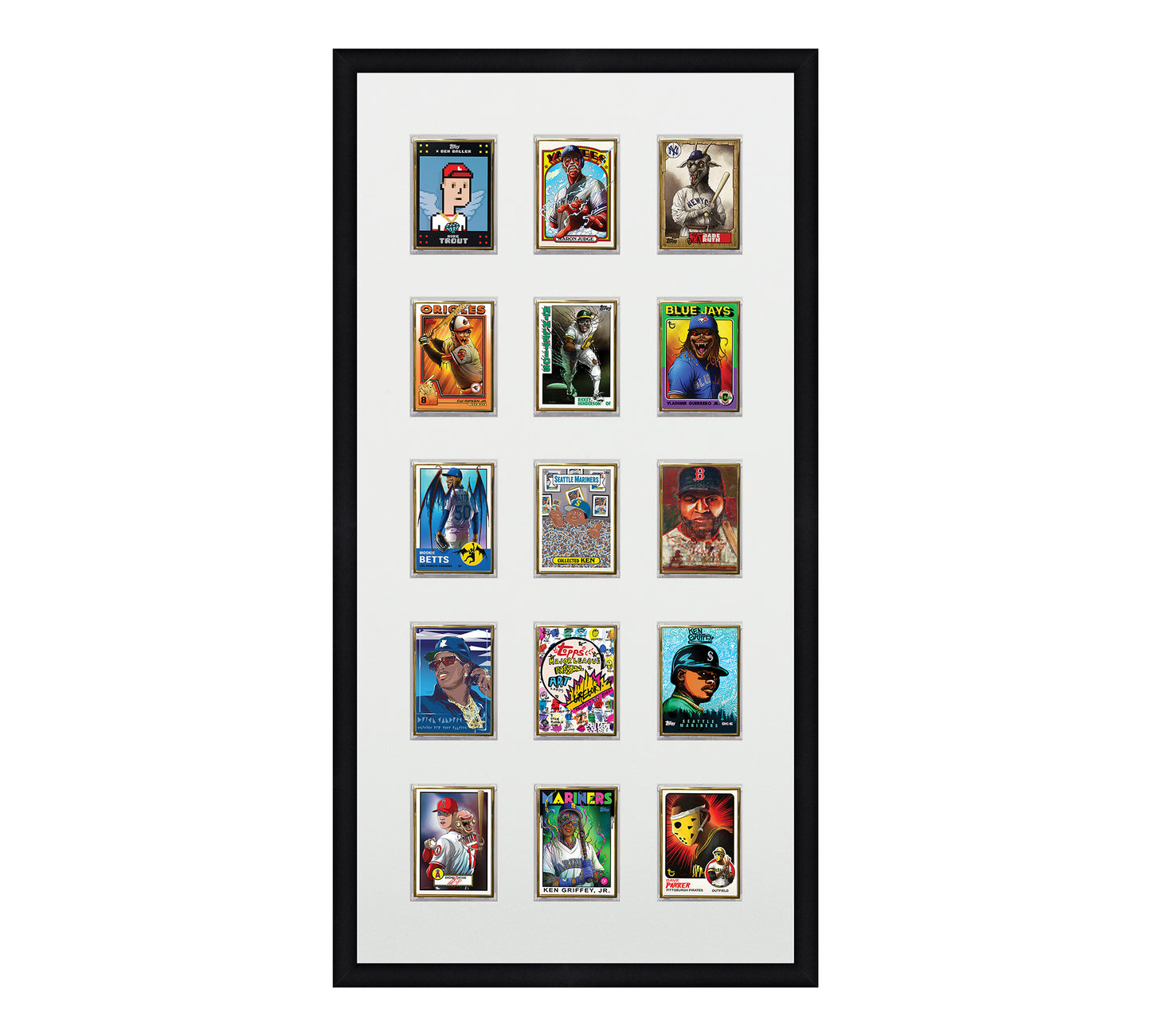 Framed Card Display - 15 Opening for the UltraPro or BCW 1Touch Magnetic Case (35pt)