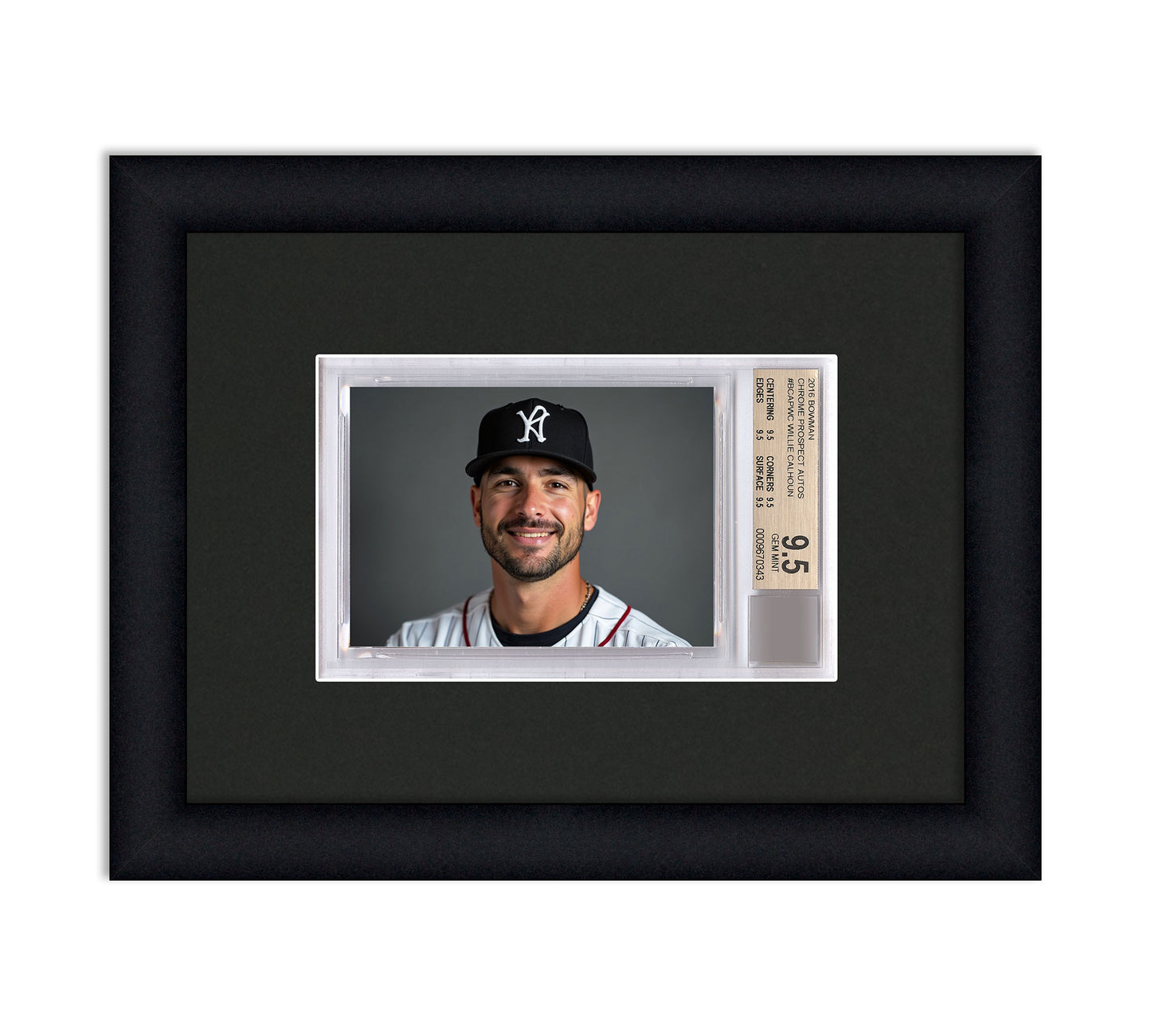 Framed Card Display - 1 Opening for a BGS Graded Slab