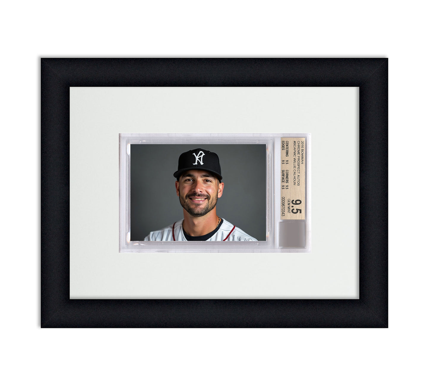 Framed Card Display - 1 Opening for a BGS Graded Slab