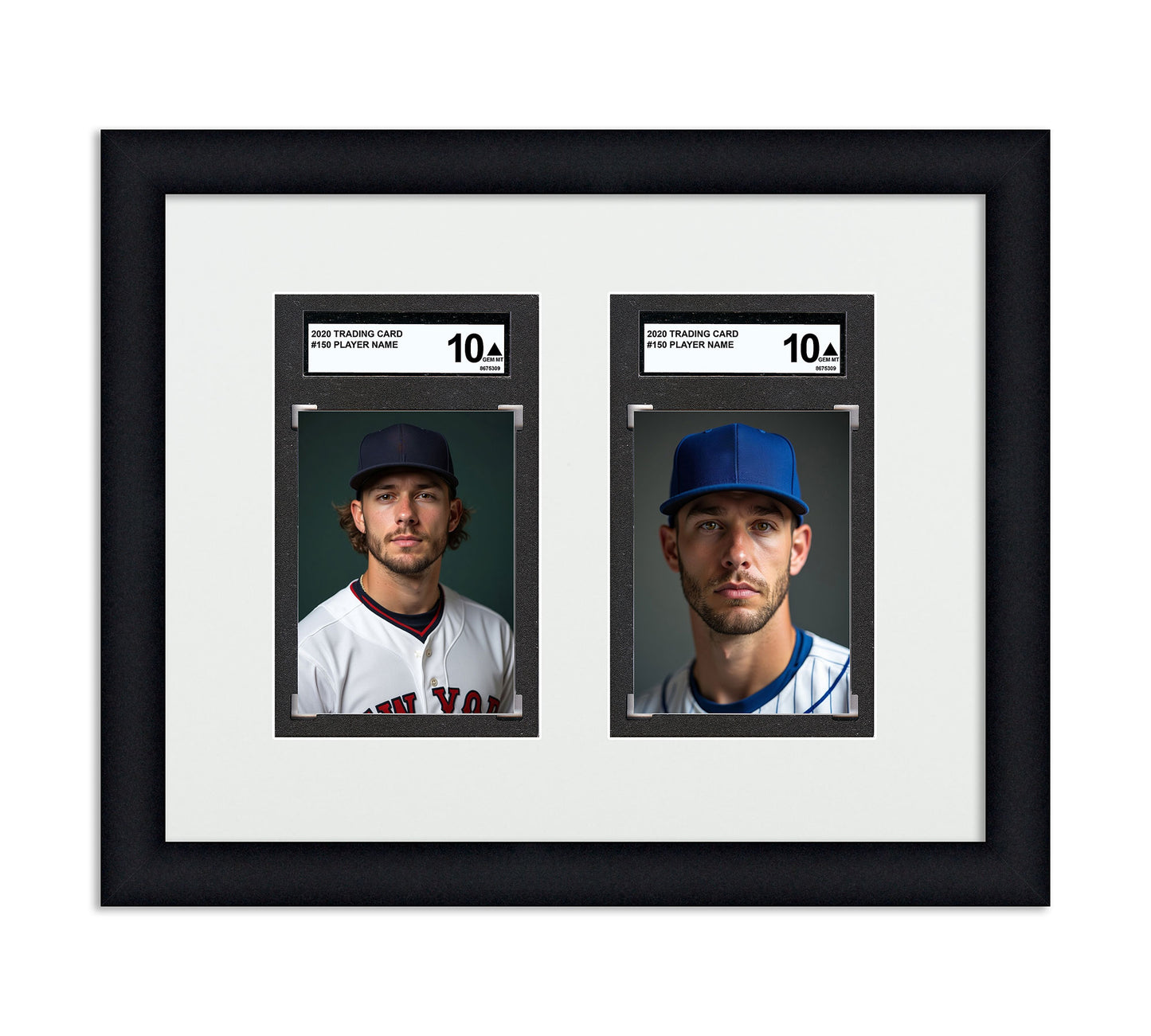 Card Frame Display - 2 Openings for SGC Graded Slabs