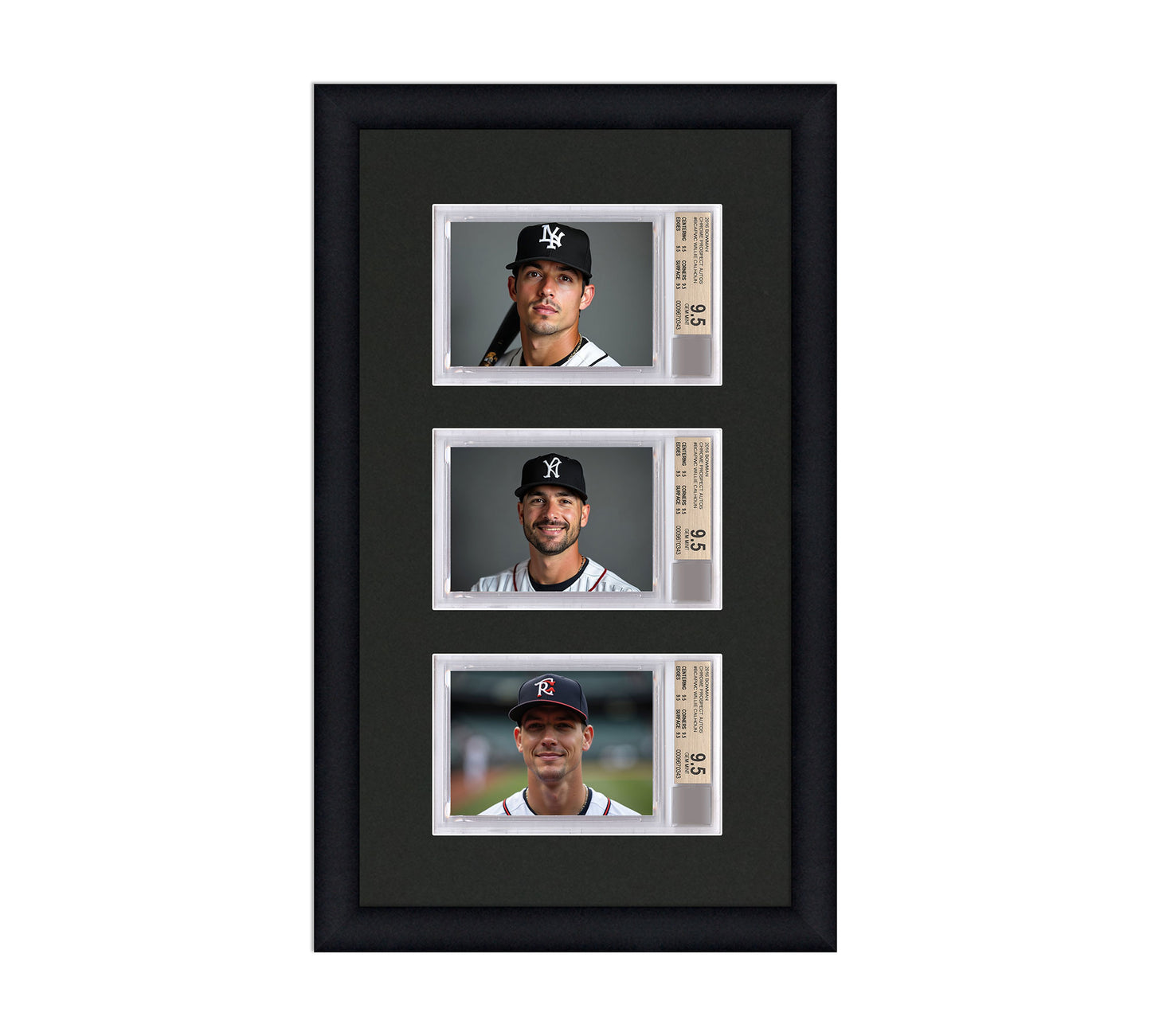 Card Frame Display - 3 Openings for BGS Graded Slabs