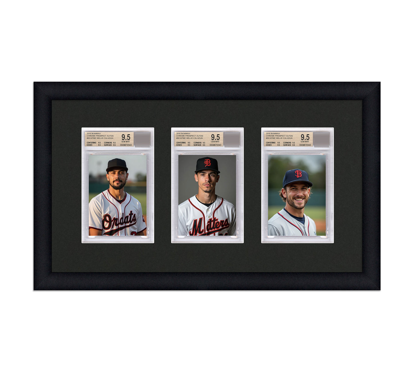 Card Frame Display - 3 Openings for BGS Graded Slabs