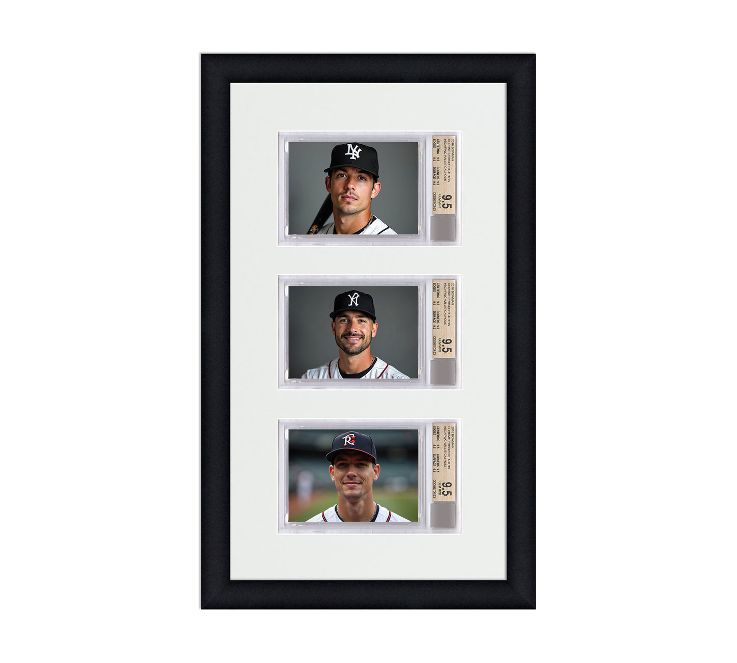 Card Frame Display - 3 Openings for BGS Graded Slabs