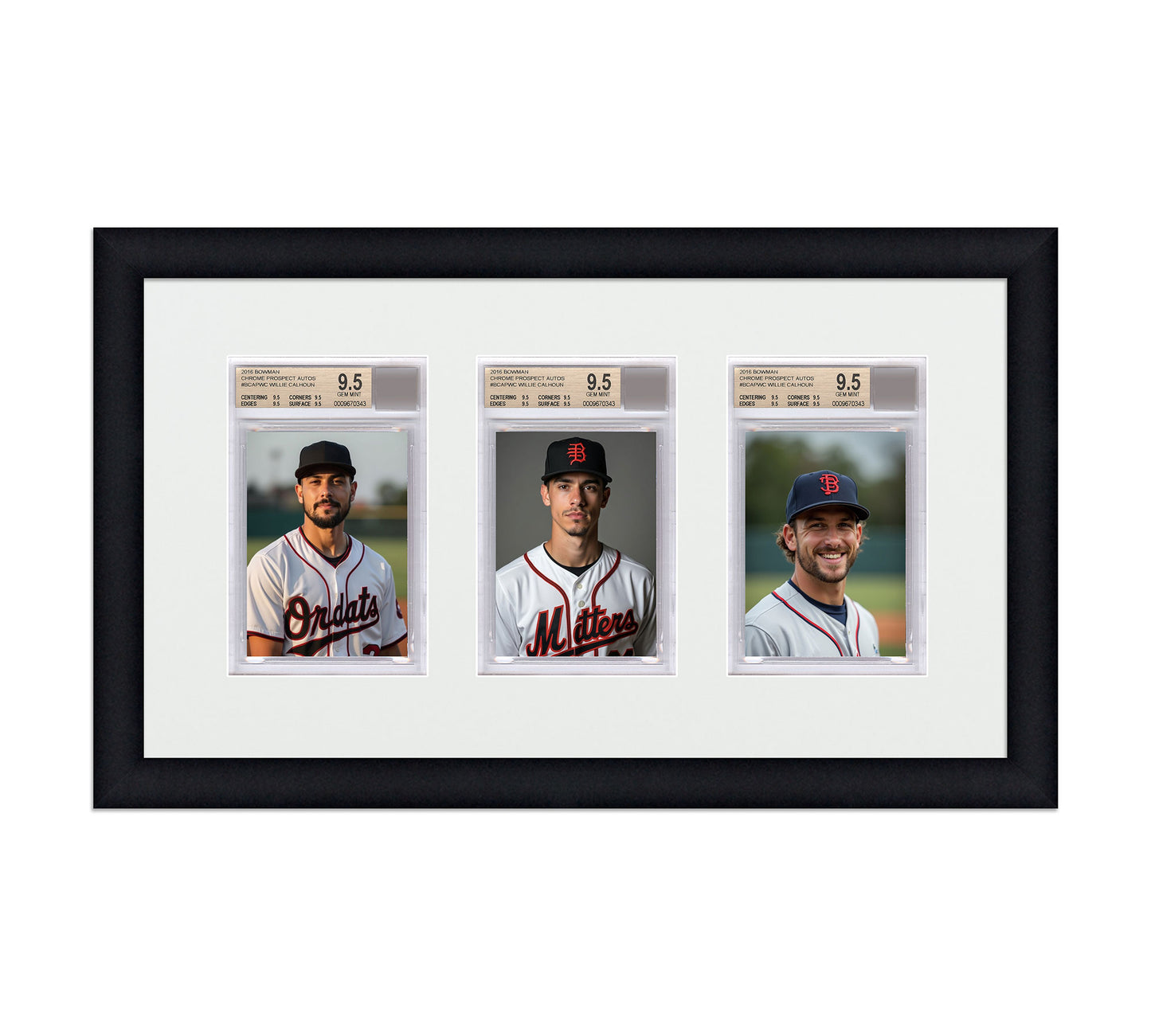 Card Frame Display - 3 Openings for BGS Graded Slabs