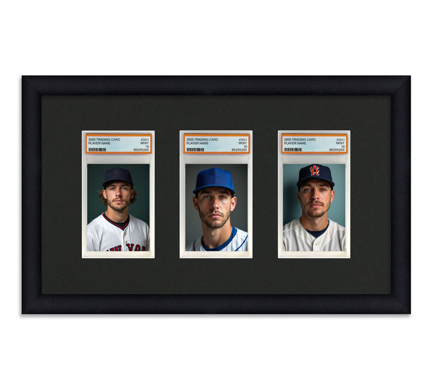 Card Frame Display - 3 Openings for PSA Graded Slabs