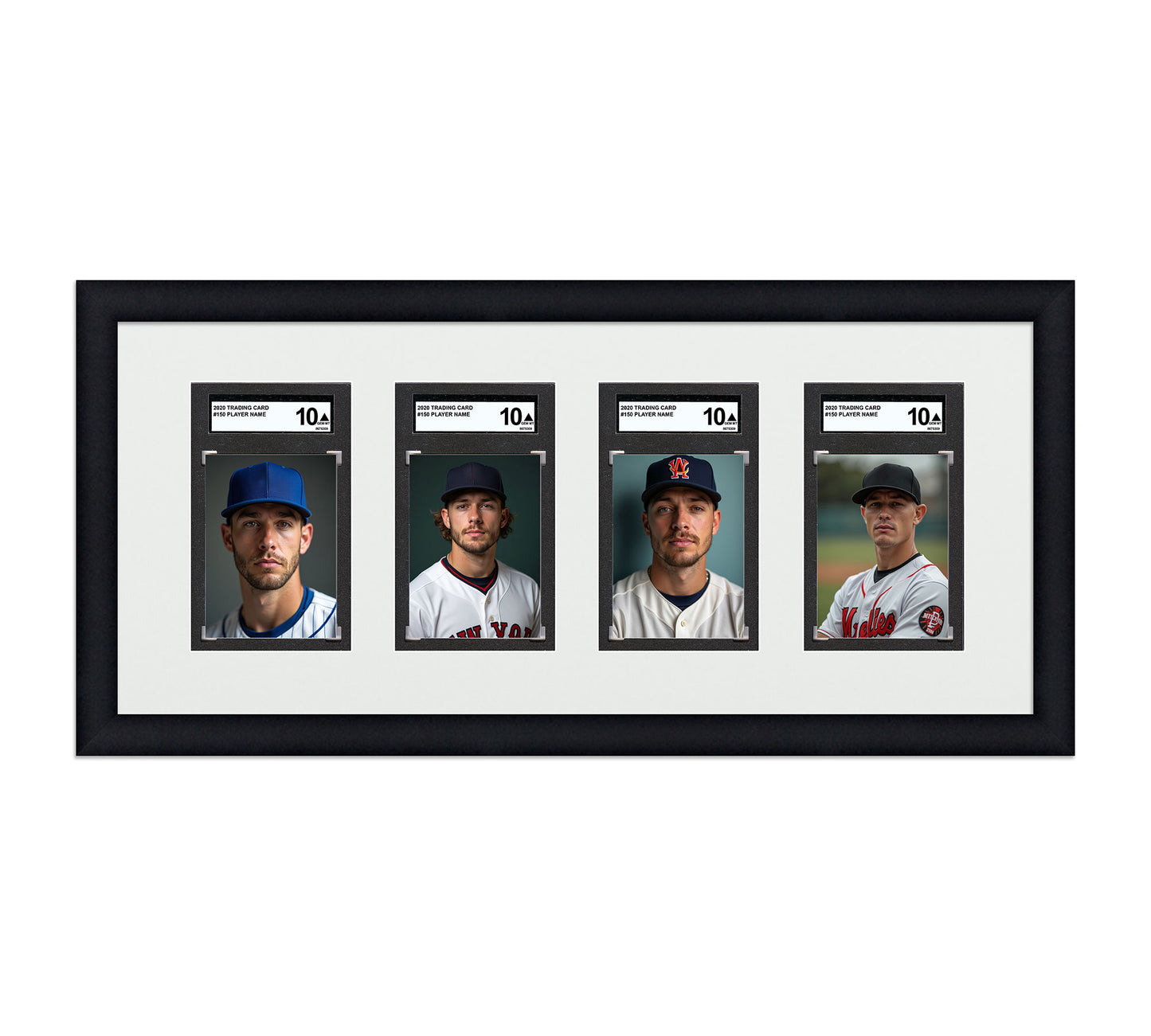 Card Frame Display - 4 Openings for SGC Graded Slabs