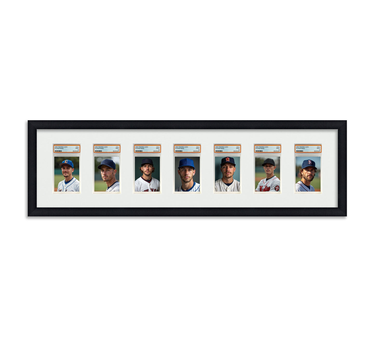 Card Frame Display - 7 Openings for PSA Graded Slabs