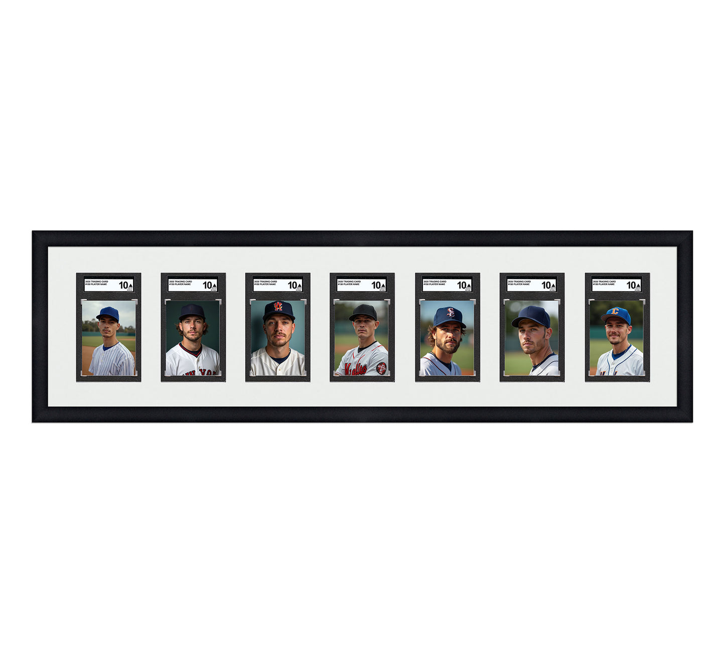 Card Frame Display - 7 Openings for SGC Graded Slabs