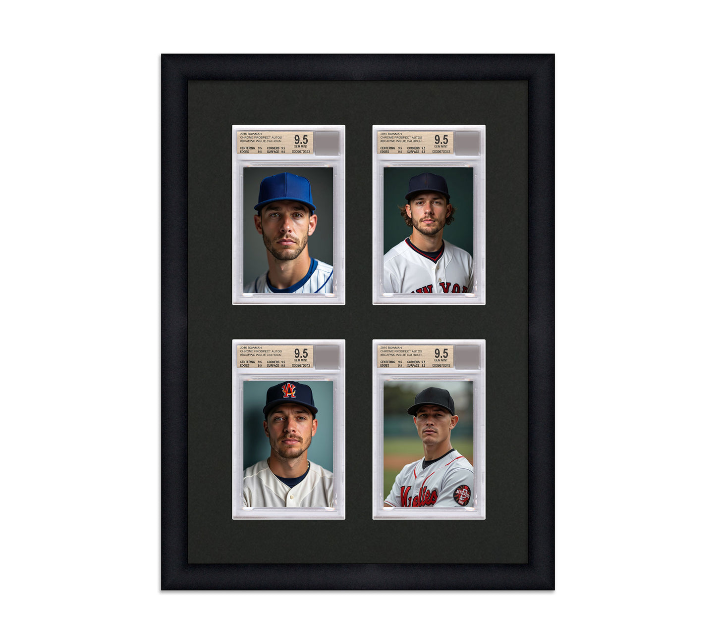 Card Frame Display - 4 Openings for BGS Graded Slabs