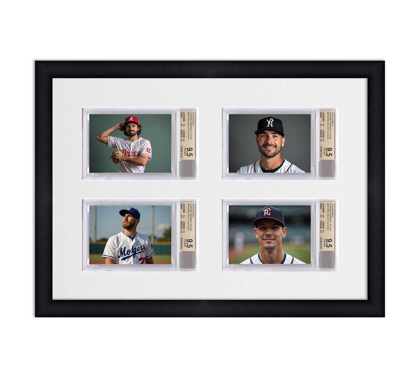Card Frame Display - 4 Openings for BGS Graded Slabs
